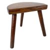 Stool Vintage Tabouret French Wooden Wood Milking Chair Seat Kitchen Table Farm D Shaped Seat Plant Rest Stand Plinth c1960-70's