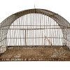 Vintage French Sage Green Metal Song Bird Cage Aviary Collector Keeper Historical Gift Prop Decor Traditional c1940-1950's