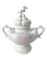 Antique French Tureen Bowl Dish Serving Display Food DAMAGED White circa 1910-20's