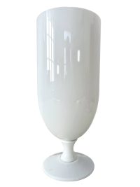 Large Vase Vintage French White Opaline Milk Glass Large Display Ceremony Table Centrepiece c1940-50’s 3