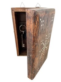 Antique Chinese Wooden Tea Box Jewellery Jewelry Trinket Storage Box Container Chest Worn Treasure Hidey Hole c1910-20’s