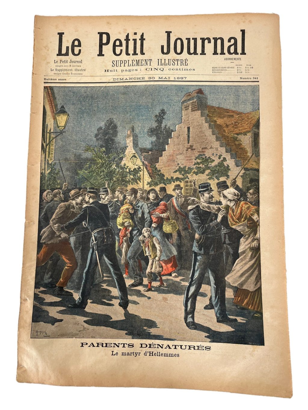 Antique French Le Petit Journal Newspaper Supplement Illustre Number 341 30/5/1897 Illustrations 8 Pages Memorabilia Collector c1897