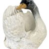 Antique French Swan Ceramic Pot Vase Container Storage Display Prop DAMAGED c1900-20's