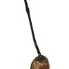 Antique French Copper Brass Iron Metal Large Hanging Ladle Spoon Cutlery Cooking Kitchen Decor circa 1850's
