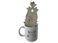 Alternative view of Antique French Wood Metal Jesus Christ Water Blessing Font With Patina Catholic Church Chapel Religious Symbol circa 1910-20's