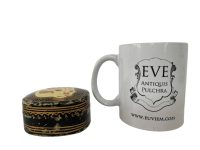 Alternative view of Vintage Asian Indian Cat Black Varnished Small Storage Box Jewellery Ring circa 1970-80's