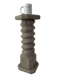 Alternative view of Vintage French Table Traditional Spiral Wine Press Plant Stand Heavy Brown Display Rest Plinth Plant Pot Side Tabouret c1920-40's / EVE