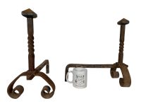 Alternative view of Vintage French Pair Of Firedogs Andirons Chenets Fireplace Cast Iron Fireplace Decor Fireplace Accessories Ornament Chateau c1950-60's / EVE