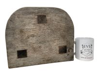 Alternative view of Stool French Home Made Vintage Wooden Wood Milking Chair Seat Kitchen Table Farm D Shaped Plant Rest Stand Plinth Tabouret c1960-70's