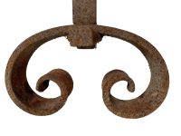 Alternative view of Vintage French Pair Of Firedogs Andirons Chenets Fireplace Cast Iron Fireplace Decor Fireplace Accessories Ornament Chateau c1950-60's / EVE