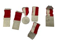 Alternative view of Vintage Swiss Sports Trophy Medals Collection Of Six Pin Badge Medal Pins Badges Assorted Mixed c1955-1962