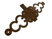Alternative view of Vintage French Small Metal Iron Cupboard Door Closer Latch Catch Lock circa 1930-50's