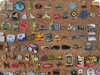 Alternative view of Vintage Pin Lapel Badge Brooch Collar Souvenir Large Collection 200+ Job Lot As Pictured circa 1970-1990's