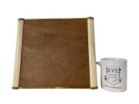 Alternative view of Vintage French Small Mirror Tray Trivet Stand Restaurant Cafe Serving display decoration table circa 1930's