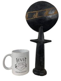 Alternative view of Vintage African Puppe de Ghana Woman Statue Figurine Primitive Carving Sculpture Wooden Tribal Art c1980-90's / EVE