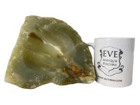 Alternative view of Vintage Italian Green Alabaster Marble Stone Ashtray Dish Pot Smoking Tobacciana circa 1950-60's