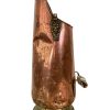 Vintage French Copper Brass Metal Coal Shuttle bucket fireplace fire place furniture log umbrella stick stand DAMAGED circa 1980-90's