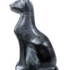 Vintage French Egyptian Stone Cat Reproduction Of Ancient Egyptian Figurine Small Ornament Display Decor c1980's