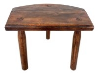 Stool French Home Made Vintage Wooden Wood Milking Chair Seat Kitchen Table Farm D Shaped Plant Rest Stand Plinth Tabouret c1960-70's