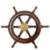 Vintage French Ships Wheel Sailing Motor Boat Steering Wooden Rudder Internal circa 1960-70's