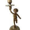 Vintage French Brass Candlestick Candle Holder Candle Stick circa 1950's