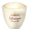 Vintage Champagne Lecomte French White Red Plastic Wine Ice Bucket Cooler Display Stand Pot c1990-00's