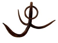 Vintage French Large Butcher Meat Kitchen Hanging Hook rustic rural rusty shop display agricultural industrial dungeon c1930-50's