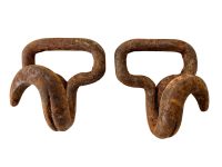 Antique French Large Butcher Meat Kitchen Hanging Hook rustic rural rusty shop display agricultural industrial dungeon c1900's