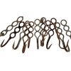 Vintage French Twelve Butcher Meat Kitchen Hanging Hooks rustic rural rusty shop display agricultural industrial c1930-60's