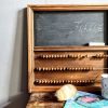Vintage French Blackboard Abacus School Teaching Child Bedroom Decor Chalkboard Chalk Sign Display Counting Homework circa 1960-70's