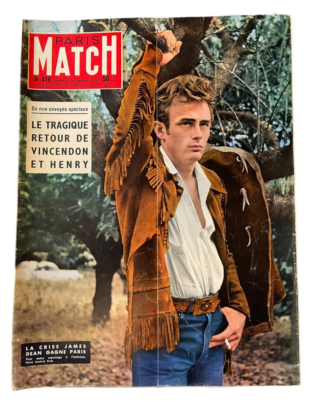 Vintage French Paris Match Le Magazine Journal Number 416 – 30/3/1957 Memorabilia Collector 1957 / EVE
