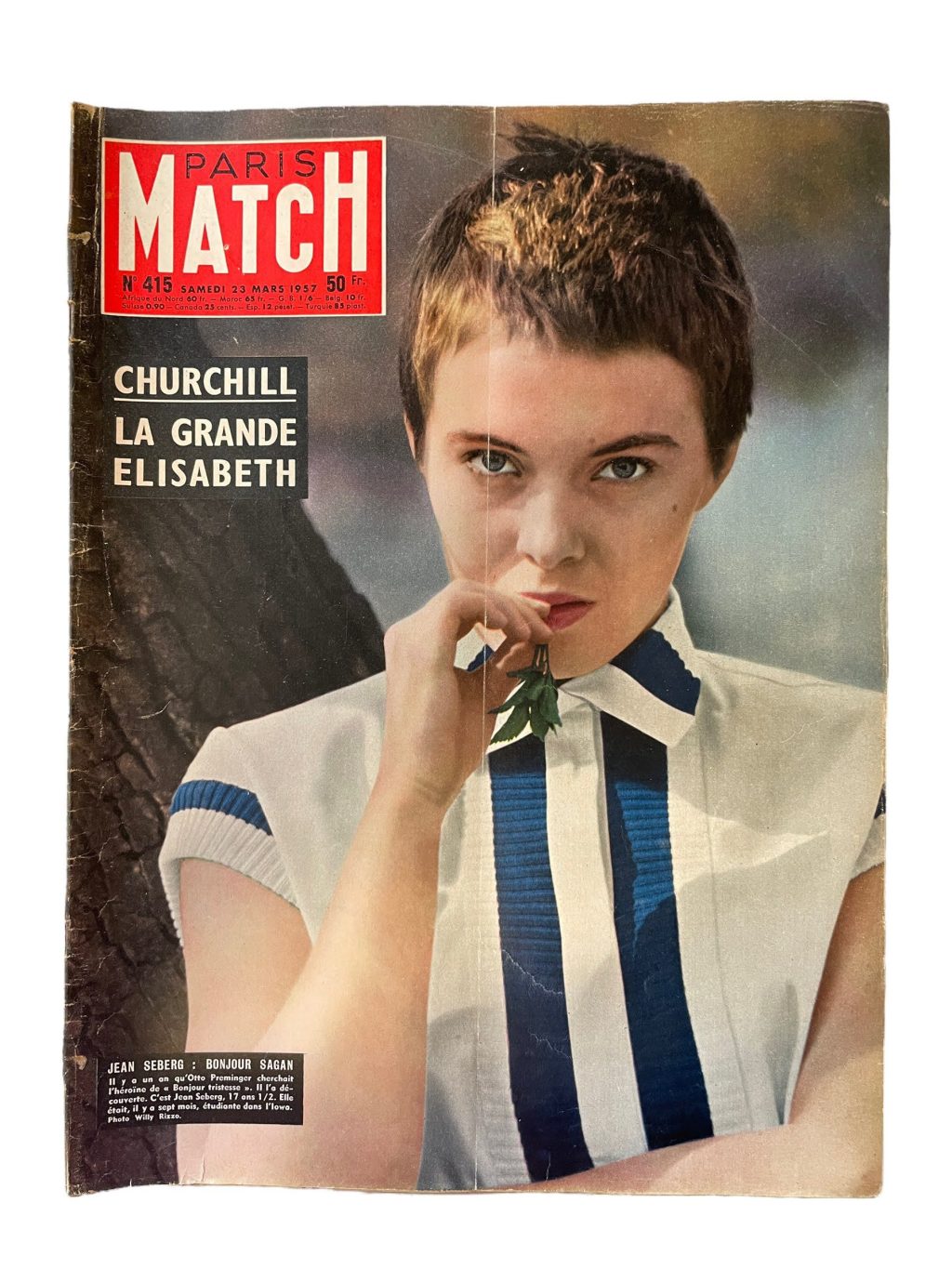 Vintage French Paris Match Le Magazine Journal Number 415 – 23/3/1957 Memorabilia Collector 1957 / EVE