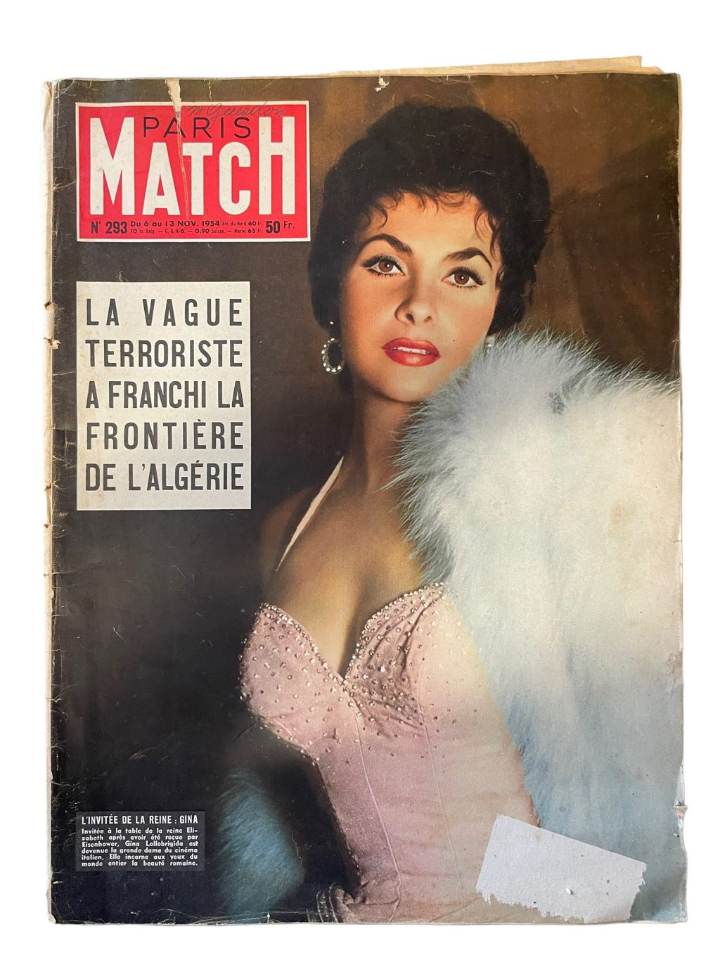 Vintage French Paris Match Le Magazine Journal Number 293 – 6/11/1954 Memorabilia Collector 1954 / EVE