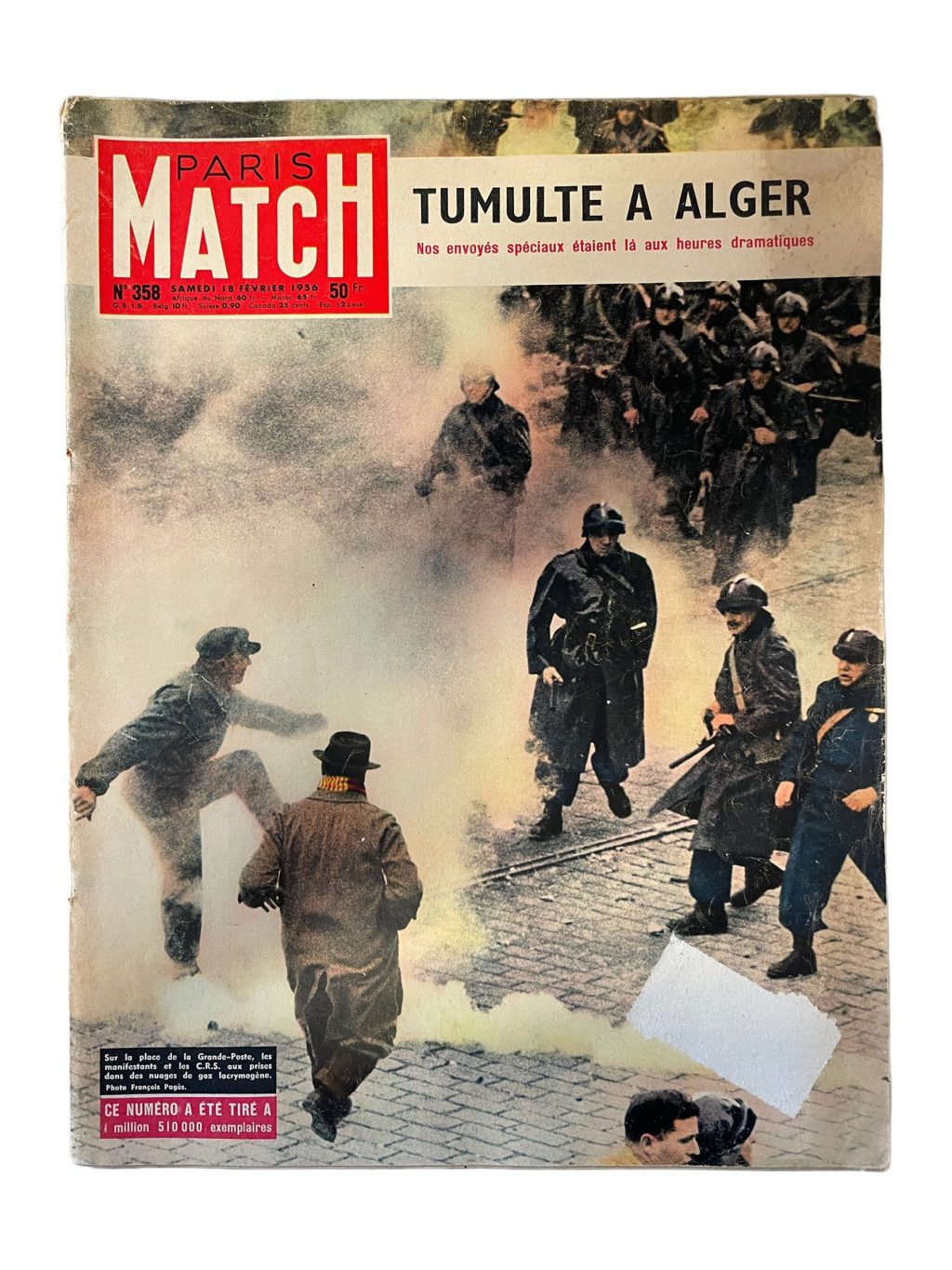 Vintage French Paris Match Le Magazine Journal Number 358 – 18/2/1956 Memorabilia Collector 1956 / EVE