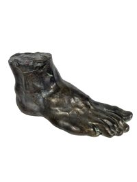 Vintage English Extra Large Faux Bronze Foot Sculpture Roman Style Replica Ornament Figurine Feet Decorative Decor c1990-00’s / EVE