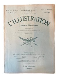 Antique French L’Illustration Le Magazine Journal Universel Hebdomaderie Number 3833 Memorabilia Collector 19 Auot August 1916 / EVE