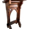 Antique French Wooden Varnished Wood Book Stand Holder Storage Display Support Guest Book Bible Alter Church Lectern c1910-20's