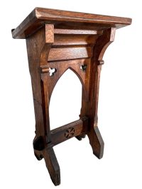 Antique French Wooden Varnished Wood Book Stand Holder Storage Display Support Guest Book Bible Alter Church Lectern c1910-20’s 2