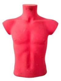 Vintage French Male Torso Mannequin Styrofoam Hard Foam Lifesize Dummy Floor Standing Display circa 1980-90’s