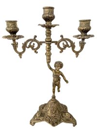 Antique French Bronze Brass Bobeche Wax Catcher Sconce Brass Metal Candle Candlestick Stick Display Holder c1850-1900’s de France