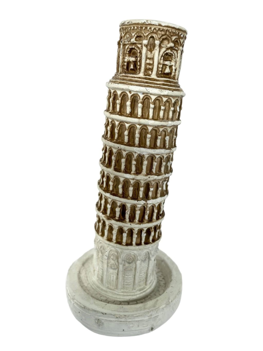 Vintage Italian Leaning Tower Of Pisa Souvenir Ornament Plaster Statue Figurine Ornament Gift Display circa 1980’s