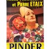 Vintage French Pinder Zoo Circus Advertising Poster Exhibition Advertising Poster Wall Decor France c1970-80's / EVE