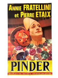 Vintage French Pinder Zoo Circus Advertising Poster Exhibition Advertising Poster Wall Decor France c1970-80’s / EVE