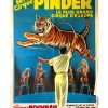 Vintage French Pinder Zoo Circus Advertising Poster Exhibition Advertising Poster Wall Decor France c1970-80's / EVE