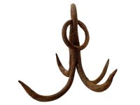 Vintage French Large Butcher Meat Kitchen Hanging Hook rustic rural rusty shop display agricultural industrial dungeon c1930-50's