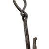 Vintage French Large Butcher Meat Kitchen Rail Hanging Hook rustic rural rusty shop display agricultural industrial dungeon c1960-70's