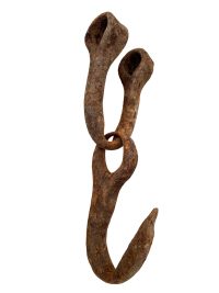 Antique French Large Butcher Meat Kitchen Hanging Hook rustic rural rusty shop display agricultural industrial dungeon c1850-1900's
