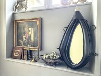 Vintage French Horse Collar Mirror Farmer Agriculture Horse Tack Hallway Entryway Stable Farmhouse Decor circa 1950's / EVE