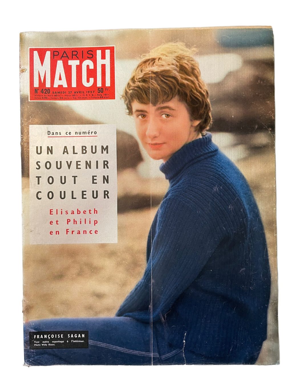 Vintage French Paris Match Le Magazine Journal Number 420 – 27/4/1957 Memorabilia Collector 1957 / EVE