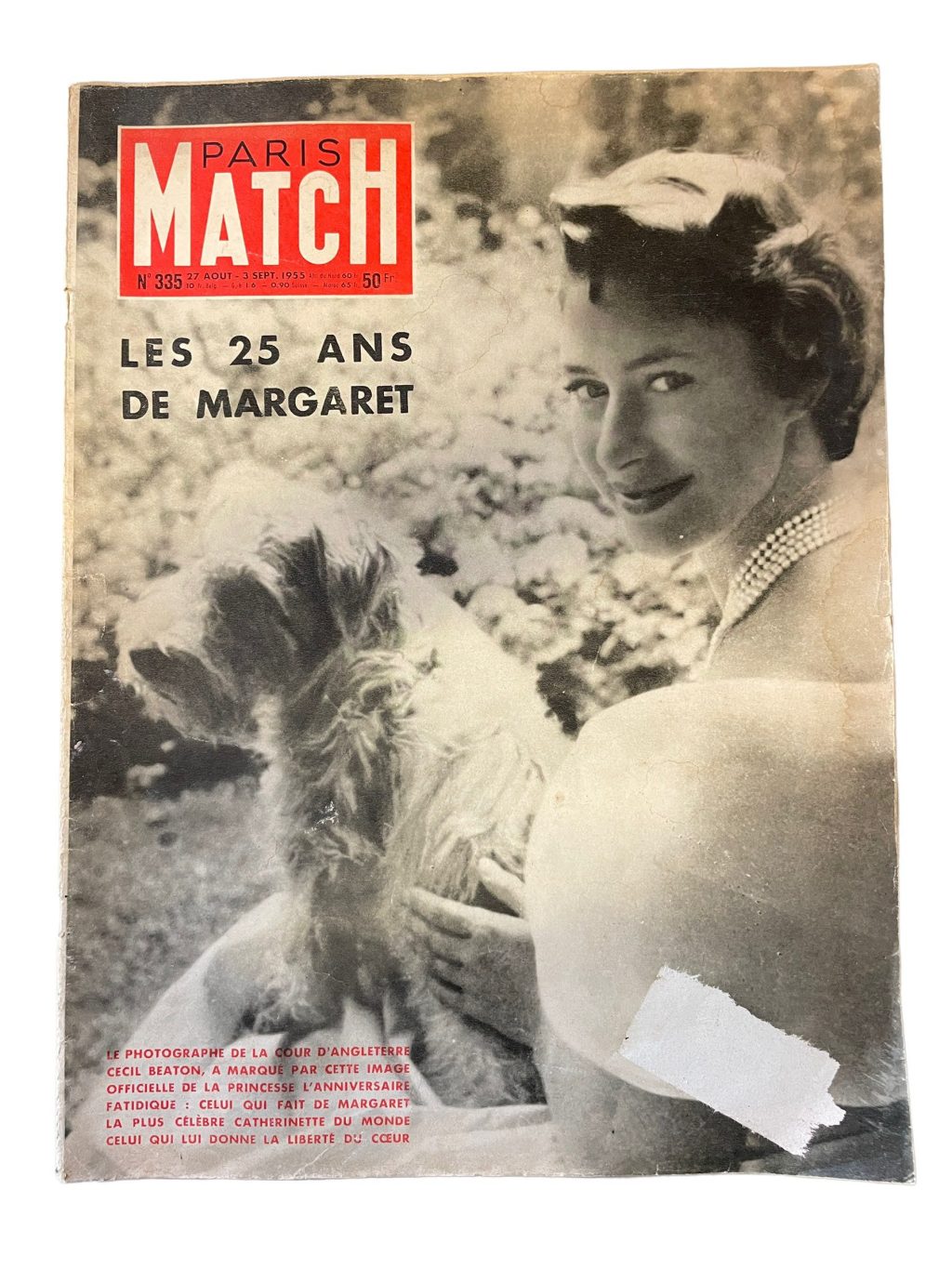 Vintage French Paris Match Le Magazine Journal Number 335 – 27/8/1955 Memorabilia Collector 1955 / EVE